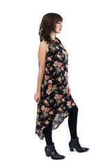 Sheer Floral Overdress - Peach