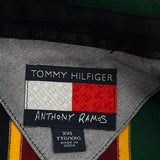 Anthony Ramos Tommy Hilfiger Striped Rugby Shirt - 2XL Green Cotton