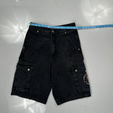 Urban Safari Cargo Shorts - 30W 11L Black Cotton