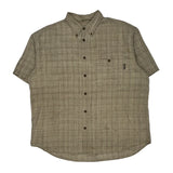 Unbranded Checked Short Sleeve Shirt - 2XL Beige Linen