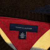 Tommy Hilfiger Striped Sweater - Medium Multicoloured Cotton