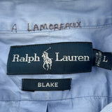 Blake Ralph Lauren Short Sleeve Shirt - Large Blue Cotton