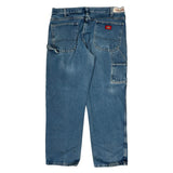 Dickies Double Knee Carpenter Jeans - 36W 30L Blue Cotton