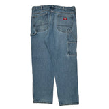 Dickies Double Knee Carpenter Jeans - 38W 32L Blue Cotton