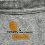 Original Fit Carhartt Long Sleeve T-Shirt - Large Grey Cotton