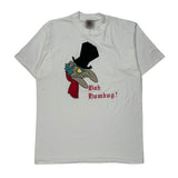 Bah Humbug! Oneita Christmas T-Shirt - XL White Cotton