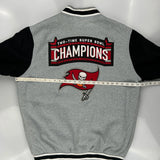 Tampa Bay Buccaneers Jh Designs Nfl Varsity Jacket - XL Grey Cotton Blend