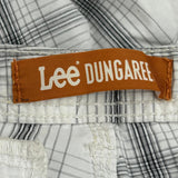 Lee Checked Cargo Shorts - 36W 11L White Cotton