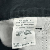 Wrangler Cargo Shorts - 32W 10L Black Cotton