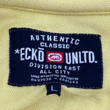 Ecko Unltd Polo Shirt - Large Yellow Cotton