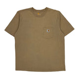 Carhartt T-Shirt - Large Brown Cotton