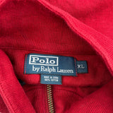 Vintage Polo By Ralph Lauren 1/4 Zip - XL Red Cotton