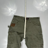 Wrangler Cargo Trousers - 38W 30L Green Cotton