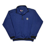 Chaps Ralph Lauren 1/4 Zip - Small Blue Cotton Blend