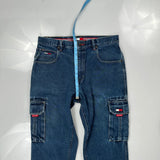 Tommy Jeans Cargo Trousers - 36W 30L Blue Denim
