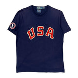 USA Olympic Team Polo By Ralph Lauren Graphic T-Shirt - Large Navy Cotton