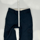 Dickies Cargo Trousers - 29W 25L Navy Cotton
