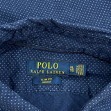 Polo By Ralph Lauren Slim Fit Shirt - XL Blue Cotton