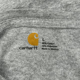 Carhartt T-Shirt - Large Grey Cotton Blend
