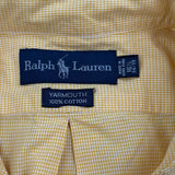 Ralph Lauren Checked Shirt - Large Yellow Cotton