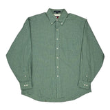 Tommy Hilfiger Checked Shirt - Large Green Cotton