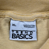 90S Blank Unbranded T-Shirt - XL Yellow Cotton