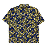 Exofficio Floral Hawaiian Shirt - Large Yellow Cotton
