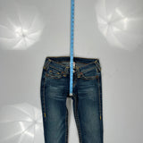 True Religion Contrast Stitch Jeans - 26W US 0 Dark Wash Denim