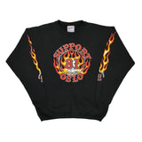Support 81 Oslo Hanes Sweatshirt - Large Black Cotton Blend