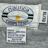 Nautica Striped Sweatshirt - XL Gray Cotton Blend