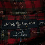 Blake Ralph Lauren Checked Shirt - XL Red Cotton