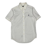 Ralph Lauren Short Sleeve Shirt - Small White Cotton