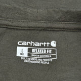 Carhartt T-Shirt - Large Green Cotton