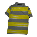 Age 7 Tommy Hilfiger Striped Polo Shirt - Small Gray Cotton