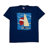 Sailing Miller Single Stitch T-Shirt - XL Blue Cotton