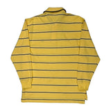 Tommy Hilfiger Striped Long Sleeve Polo Shirt - Small Yellow Cotton