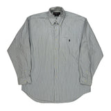 Ralph Lauren Striped Shirt - Medium Blue Cotton