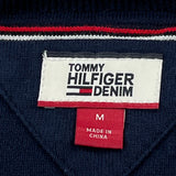 Tommy Hilfiger Denim Striped Sweater - Medium Navy Cotton