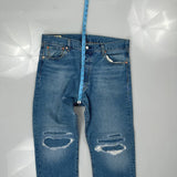 501 Levis Jeans - 36W 30L Blue Cotton