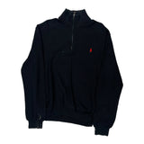 Polo By Ralph Lauren 1/4 Zip - XL Black Cotton