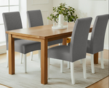 Anyseat Grey Waterproof Chair Cover – Corn Kernel Pattern Stretch Slipcover for Dining Room