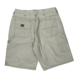 Lee Double Knee Carpenter Shorts - 32W 10L Beige Cotton