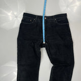 Levis Slim Cord Pants - 36″ Waist Black Cotton Blend