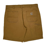 Carhartt Carpenter Shorts - 32W 9L Brown Cotton