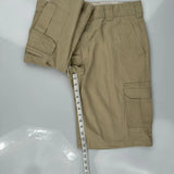 Dickies Cargo Shorts - 34W 9L Khaki Cotton