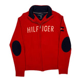 Tommy Hilfiger Spellout Zip Up - XL Red Cotton
