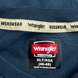 Wrangler T-Shirt - XL Blue Cotton