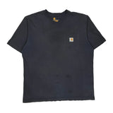 Carhartt T-Shirt - Large Navy Cotton