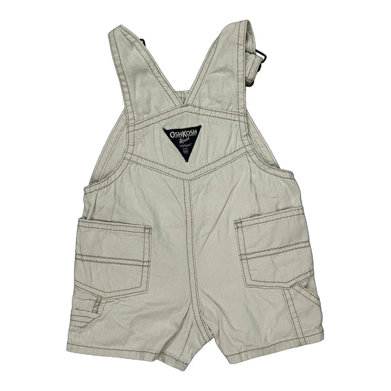 6 Months Oshkosh Dungarees - 3XS Cream Cotton