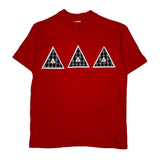 Hanes Single Stitch T-Shirt - Large Red Cotton